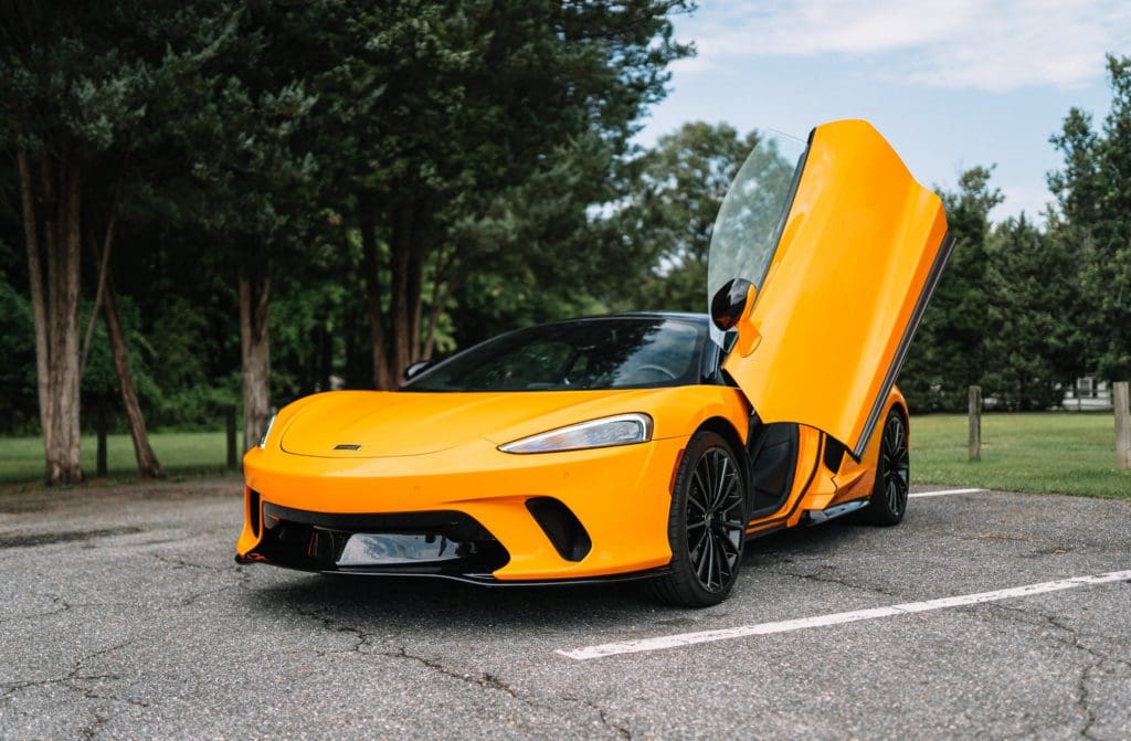 McLaren GT with door open